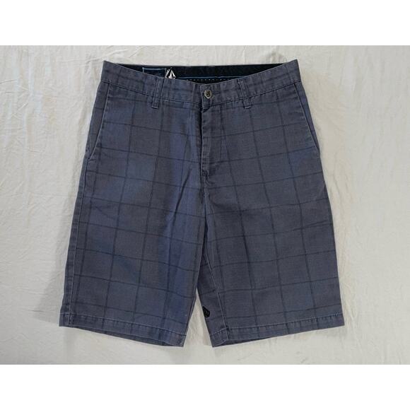 Volcom Corpo Class Frickin Painted Plaid Chino Skate Shorts. Gray, Men's 28. GUC - Picture 1 of 5